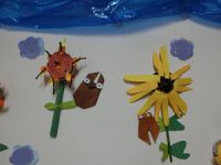 ５歳児　向日葵と昆虫